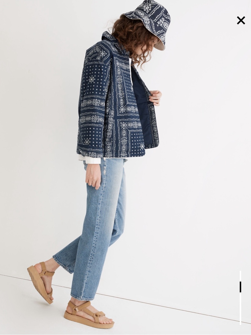 Madewell Padded Chore Jacket in Vintage Bandana size M - Picture 10 of 12